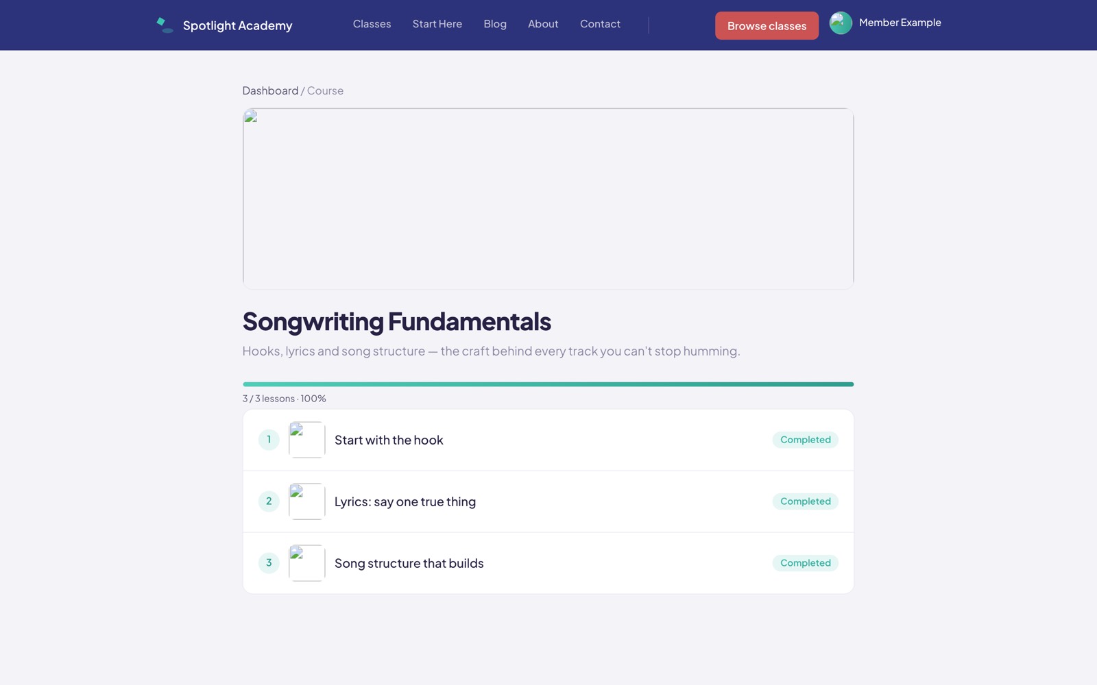 Course & lessons